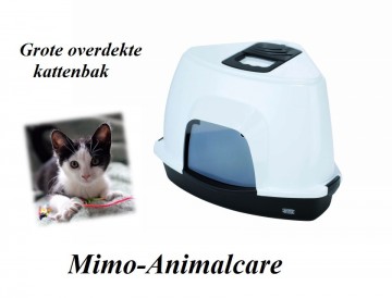 Grote overdekte kattenbak